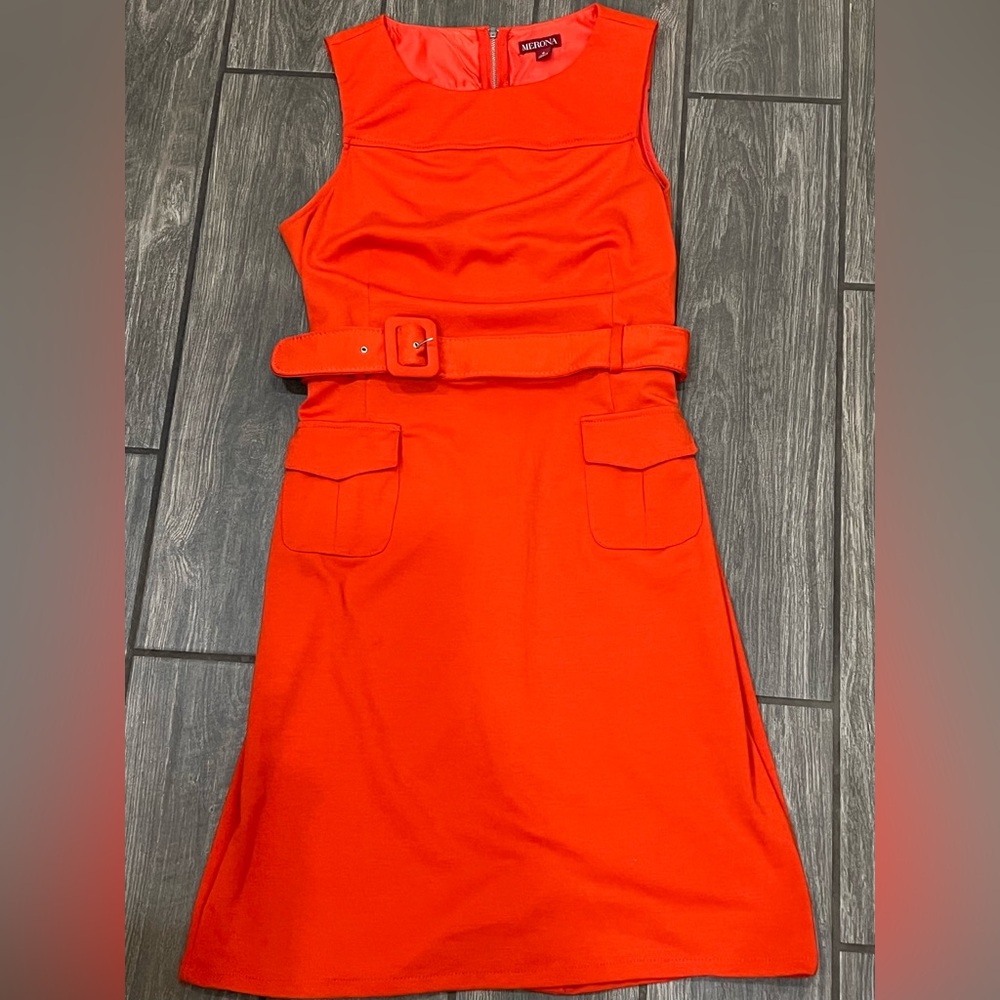 Merona orange red Dress